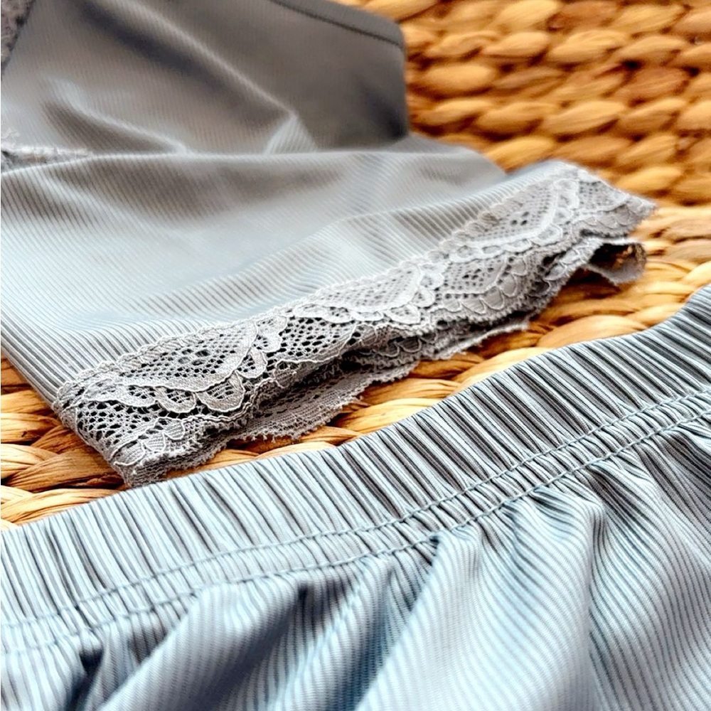 Elegant Lace Trim Sleepwear Set